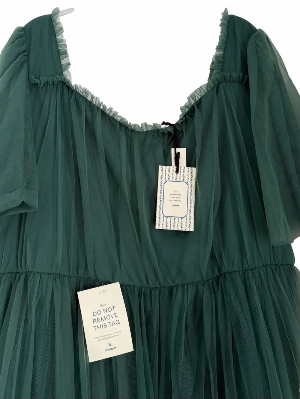 NWT JessaKae Ophelia Tulle Dress Emerald Green Plus Size 4X